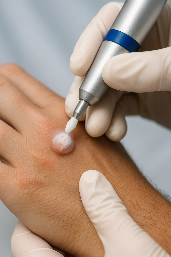 example of wart removal Horley using cryopen
