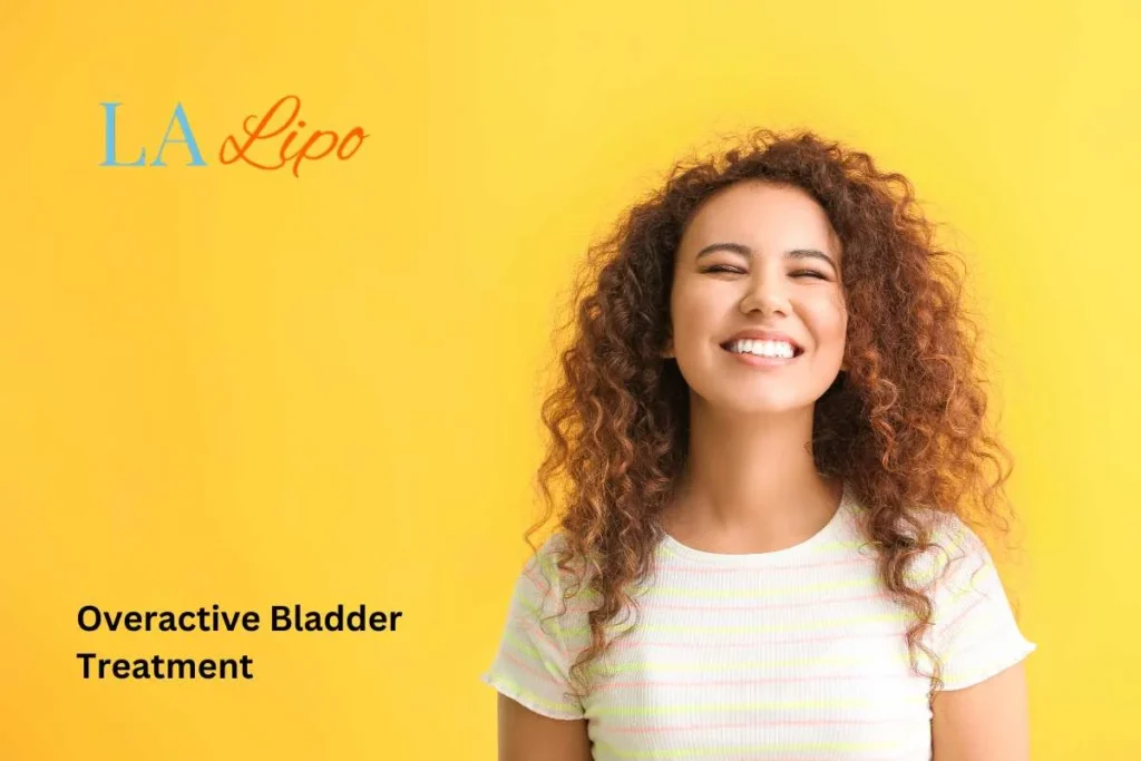 woman smiling about overactive bladder treatment Horley solutions