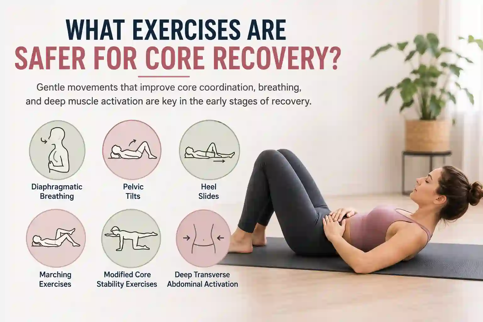 Which exercises may help diastasis recti Horley?